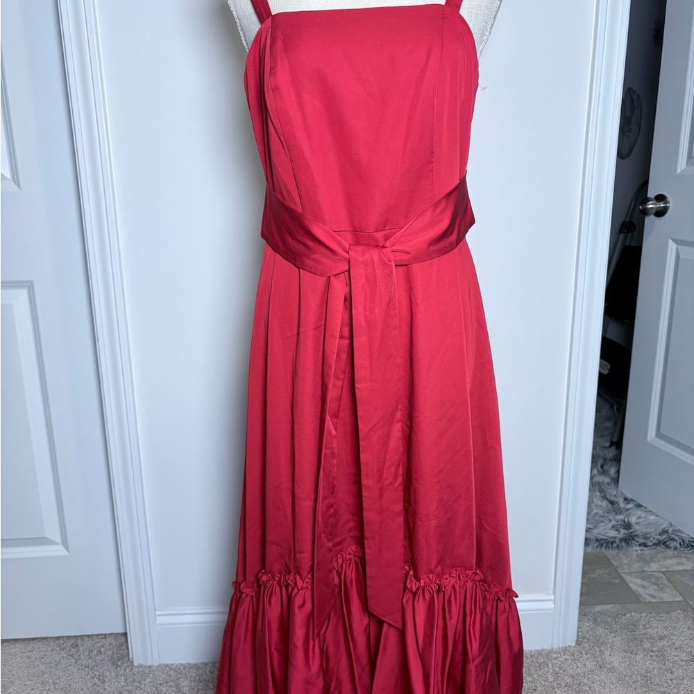 ANTONIO MELANI Red Maxi Dress with Sash